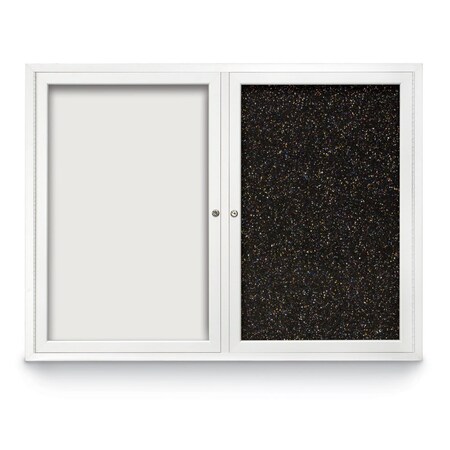 United Visual Products Corkboard, Buff/Bronze, 60" X36" UV405-BRONZE-BUFF